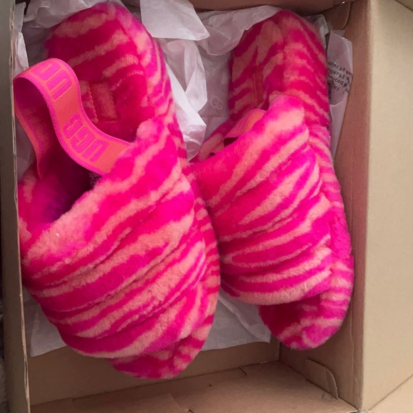 pink zebra ugg slippers
